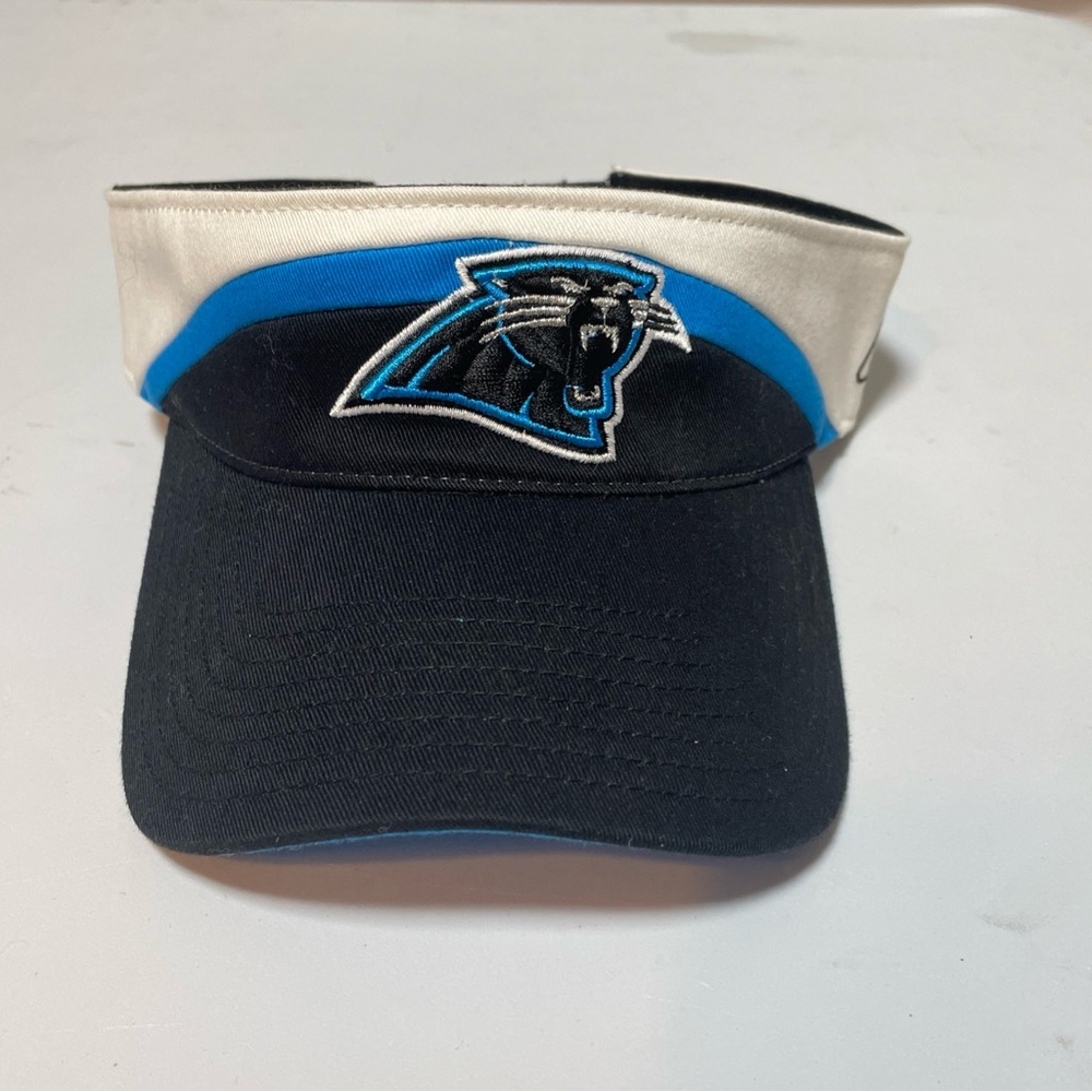 Vintage On Field Reebok NFL Carolina Panthers Sun Visor Hat  MINT Black/White